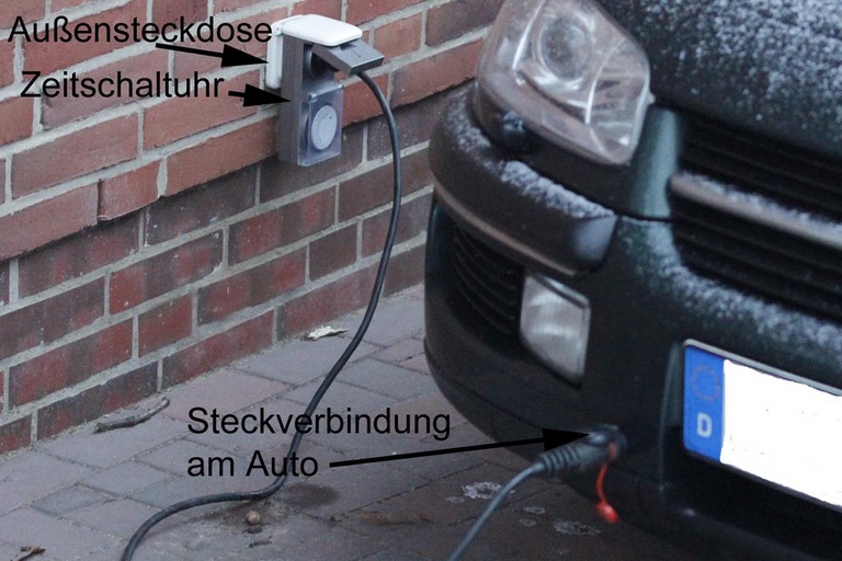 Anwendung der elektrischen Motorvorwärmung