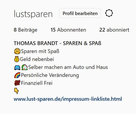 Das Profil meines Instagram Accounts einrichten